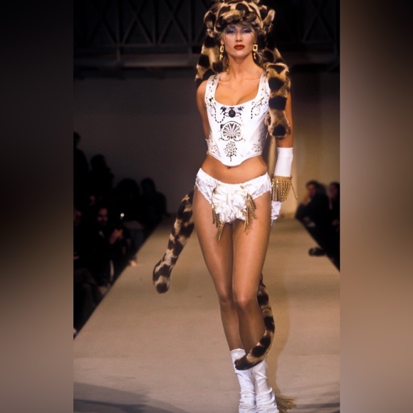 Iconic Vivienne Westwood Vintage F/W 1991 White Gold Boulle Satin 90s Corset Top - Picture 2 of 16